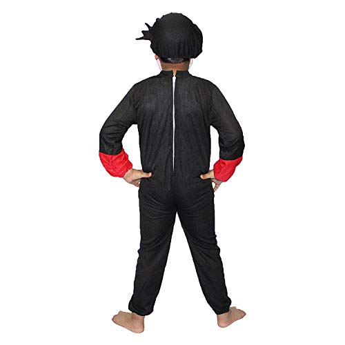 Image of Kaku Fancy Dresses Polyester Cartoon Costume -Black, 3-4 Years, For Boys & Girls