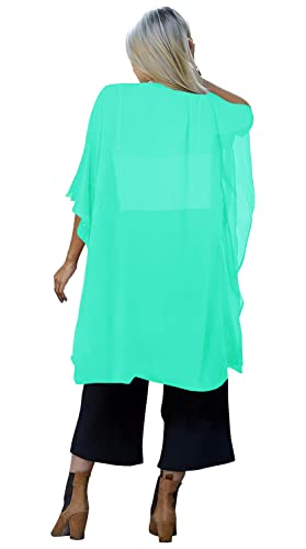 Image of Indian Trendy Women's Solid Puff Sleeve Kimono Long Cardigan Loose Cover Up Casual Blouse Top Chiffon