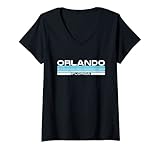 Photo Gallery donna orlando florida blue sunset design vintage maglietta con collo a v Photo Gallery donna orlando florida blue sunset design vintage maglietta con collo a v