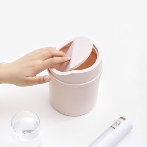 Mini caneca de basura con tapa para escritorio miniatura 4