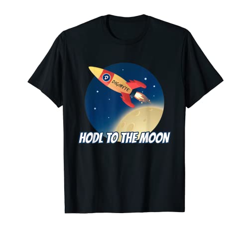 HODL a la Luna Digibyte Crypto Rocket DGB criptomoneda Camiseta