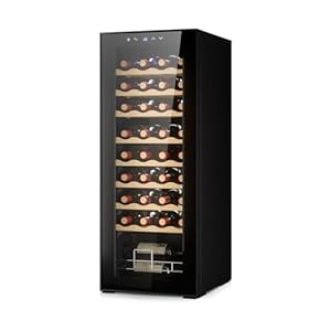36 Bottle Freestanding Wine Cellar Refrigerator & Cooler Beverage Refrigerator with Lock | 41°F – 64°F Digital Temperature Control Wine Fridge for Red, White, Champagne or Sparkling Wine