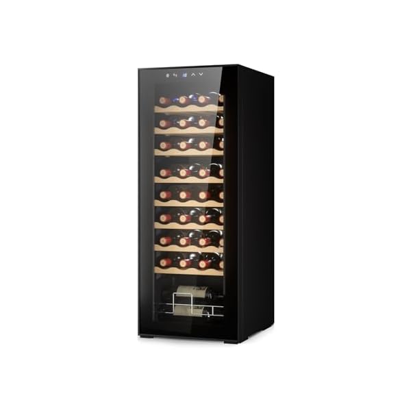 36 Bottle Freestanding Wine Cellar Refrigerator & Cooler Beverage Refrigerator with Lock | 41°F – 64°F Digital Temperature Control Wine Fridge for Red, White, Champagne or Sparkling Wine