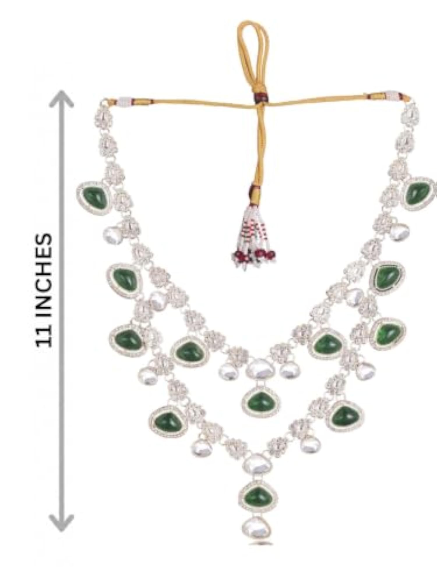Men's Emerald Green & Kundan Stone Groom Necklace
