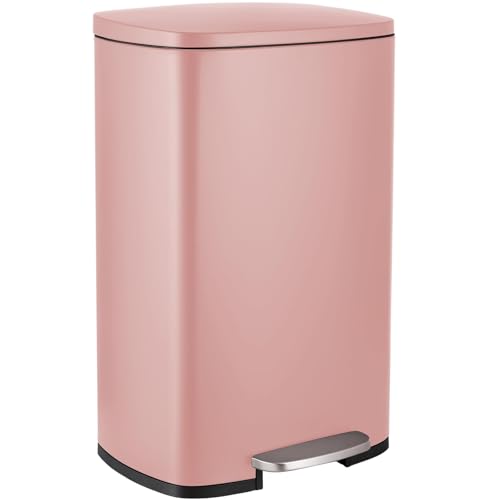 Poubelle 50 l acier inoxydable rose LIFERUN pour sublimer votre intérieur