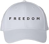 Freedom Embroidered Baseball Cap | Charlie Kirk Political Patriotic Last Moment Inspired Hat for Men & Women, White