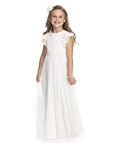 Vestidos de Primera comunión de Raso para niña Vestido de niña de Flores de Manga Corta Vestido de niña de Gasa Cover