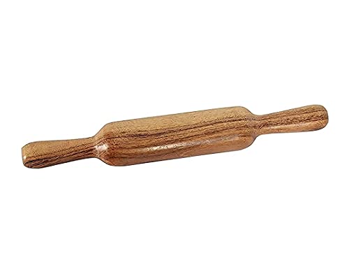 Image of Wooden Roti Roller /Rolling Pin /Roti Maker /Phulka Maker /Chapati Maker Rolling Pin /Marble Belan for Kitchen. (Size:12INCH)
