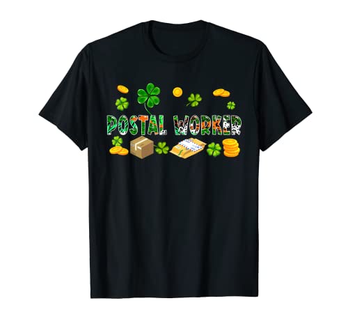Postal Worker St. Patrick's Day Costume Clovers Funny Family T-Shirt