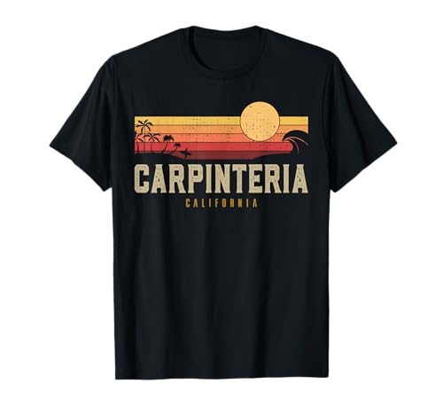 Vintage Carpinteria Beach California CA Retro Surfer T-Shirt
