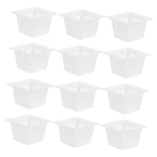 OUNONA 40個 植栽 バスケット ルーター ハウス 植物 室内 ライブ 装飾 バスケット 水耕栽培 プランター スロット ネット ポット アクアポニックス ネット ポット プラスチック 植