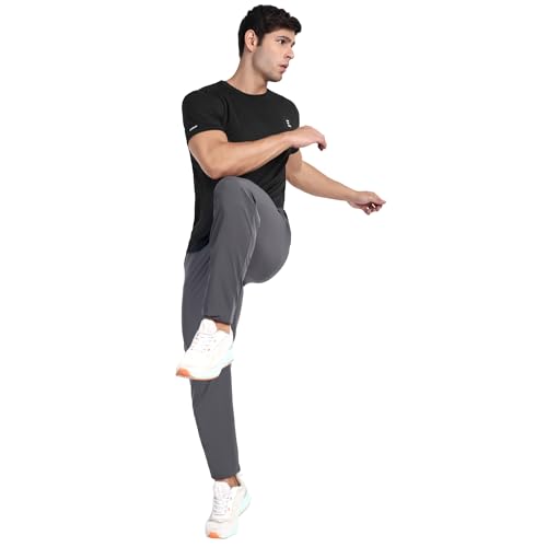 Image of Zyke Men's Active Polyester T-Shirt | Regular Fit Quick Dry Gym Workout Sports Tee | Breathable Moisture Wicking Antibacterial Running Activewear for Men