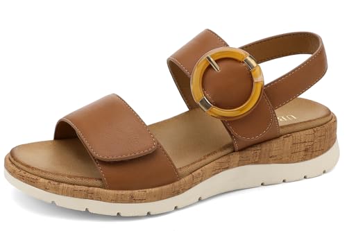UBFEN Low Wedge Walking Sandals
