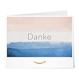 Amazon.de Gutschein zum Drucken mit eigenem Foto (Danke Aquarell-Design)