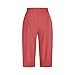 AKTCVVJ Women Capri Pants Drawstring Cotton Linen Capris Casual Fashion Capri Pant Summer Vacation Capris with Pockets Watermelon Red