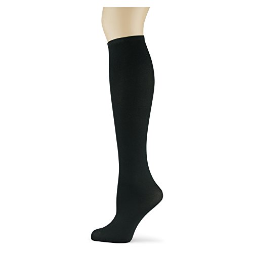 Knee High Trouser Socks w/Colorful Printed Patterns - Made in USA by Sox Trot (3 Black & Lace)
