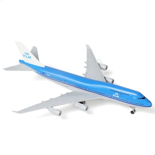 QIYUMOKE 1/400 for KLM 747 Airplane Model (6-inch L) for Boeing 747 Plane Model Kits with Pre-Built Aircraft Landing Gear and Display Stand for Adults Planes Aviation Gifts or Collection