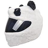 Motorcycle Helmet Cover Crazy Fun Easy to Install Dust Cap for Fun Rides and Gifts Cartoon Protective case for Motorcycle Helmet（Helmet not Included (White Panda)