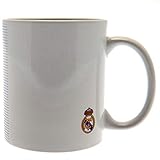 Capacidad: 313ml. Real Madrid CF - Taza con diseño grande de escudo (Talla Única) (Azul)