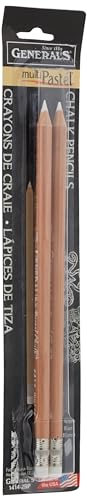 General Pencil 2 Piece Multi-Pastel Chalk Pencils White