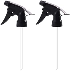 OFFIDIX 2 Pack Plant Mister Sprayers Watering Nozzles for Glass Spray Bottle with Plastic Top Pump and Adjustable Mist Spray Nozzle, Clear