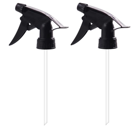 OFFIDIX 2 Pack Plant Mister Sprayers Watering Nozzles for Glass Spray Bottle with Plastic Top Pump and Adjustable Mist Spray Nozzle, Clear