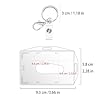 6 Pcs ID Card Holders with Keyring, Hard Clear Badge Holder, for ID Card Holder Office,School, ID Credit Cards,ID Clip,Pass Holder (6 Pcs Keyring) #1