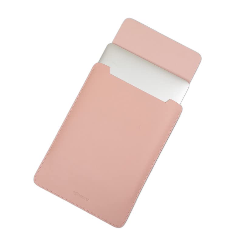 Image of Enthopia MacBook Sleeve Compatible with 2022-2018 MacBook Air 13 A2337 M1 A2179 A1932 /2020-2016 MacBook Pro 13 A2338 M1 A2251 A2289 A2159 A1989 A1706 A1708 /14 inch A2442- Vegan Leather Sleeve - Nude