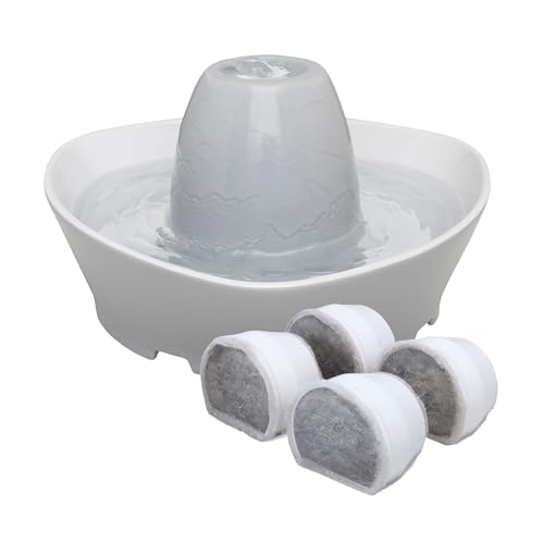 PetSafe Ceramic Pet Fountain 60oz with 4-Pack Carbon Filters
