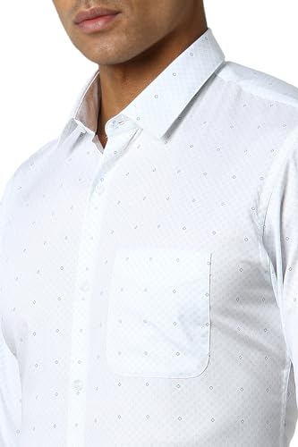 Image of Peter England Men Cotton Solid Slim Fit Shirt