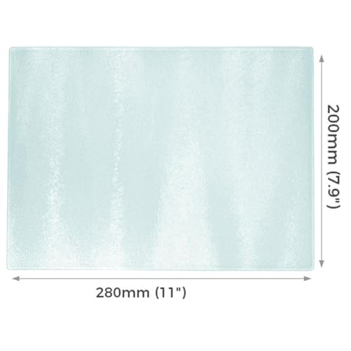 Set de 12 tablas de cortar de vidrio templado 28x20 cm miniatura 2