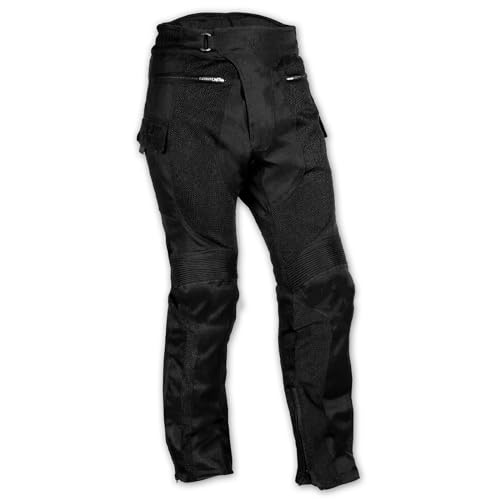 Moto Pantalones Tela Malla Mesh Perforado Cordura Protectores Verano Hombre 32