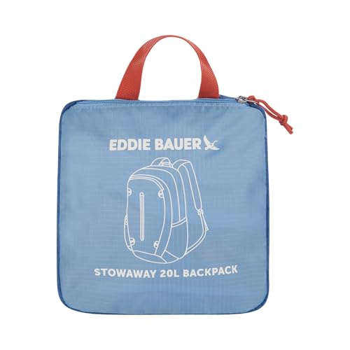 Image of Eddie Bauer Stowaway Packable Backpack | Travel | Outdoor | Lightweight | Foldable | Durable | Ripstop Polyester | 20L - Coast Blue