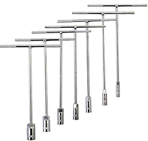 DUANxiaoyanK Juego de llaves de tubo de barra en T, llave hexagonal giratoria de tuerca, herramientas de reparación, para reparación de automóviles