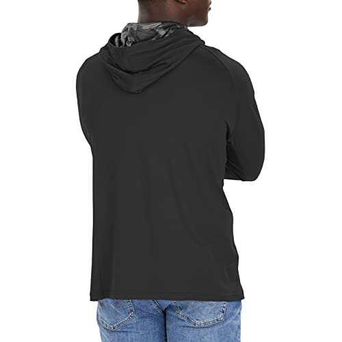 Zubaz Men's Officially Licensed NFL Solid Hoodie With Team Color Camo Lines - Las Vegas Raiders - Large - Image 2