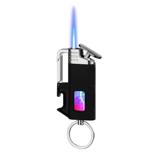 Encendedor de velas de metal portátil con soplete recargable y abrebotellas 2
