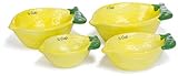 Home Essentials 4 Pk Lemon Measuring Cups Yellow
