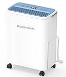 FRESHDEW Dehumidifier, 30 Pints Dehumidifiers for Home, 2000 Sq. Ft Dehumidifiers with Drain Hose, 0.52 Gallon Water Tank for Basement Bedroom Bathroom, Overflow Protection, 24H Timer