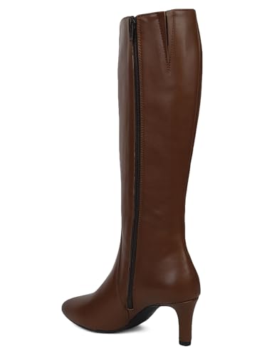 Image of ELLE Women's Classic Knee-High Boots with Side Zipper