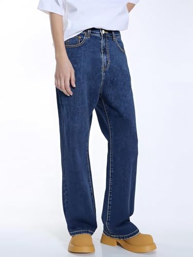 Men's Baggy Jeans Wide Leg Y2K Vintage Denim Pants Loose Fit Hip Hop Trousers Streetwear2