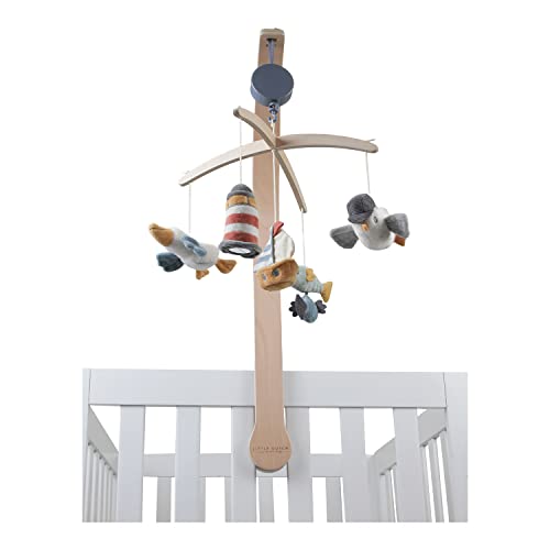 TIAMO Little Dutch 8600 - Móvil musical (tela, 37 x 52 x 75 cm), diseño de marinero, multicolor