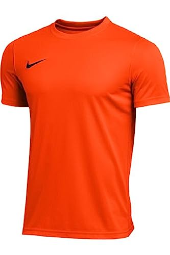 Nike Youth Park VII Short Sleeve Shirt (Orange, X-Large)