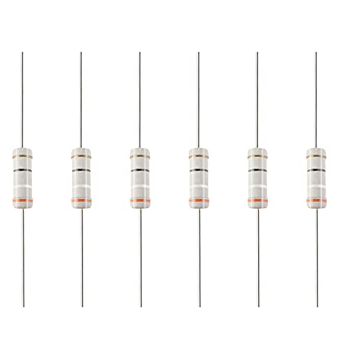 Fielect 50Pcs 33ohm Resistor 1W 5% Metal Oxide Film Resistors Axial Lead Flame Proof for DIY Electronic Projects and Experiments Tolerance