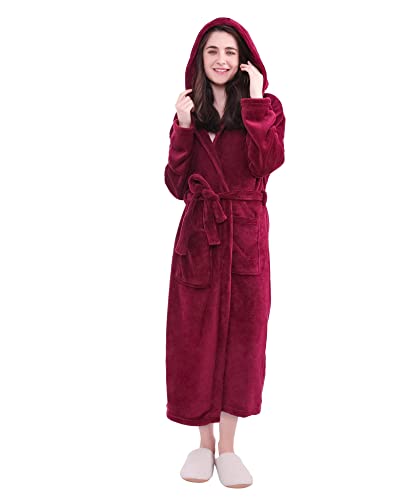 DiaryLook Bata mullida para mujer con capucha, bata de descanso súper suave para mujer, bata para mujer Cover