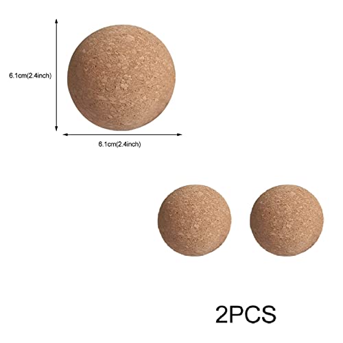Wine Bottle Wooden Cork Ball Stoppers For Wine Decanter Carafe Bottle Replacement 2.4 Inch(Size:2 Pcs) #TOP5