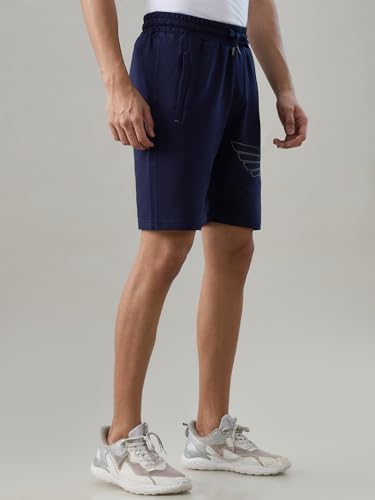 Image of Park Avenue Men Regular Fit Solid Pattern Pure Cotton Flat Front Loungewear Shorts