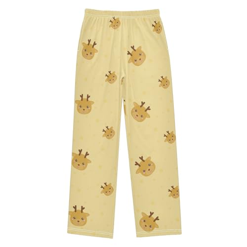 Boys' Pants Christmas Animals Deers Dots Long Bottoms Jogger Pants Elastic Waist Trousers with Pockets S-XL
