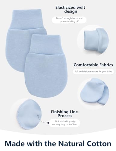 Cute Baby Mittens Newborn, No Scratch Baby Boy Mittens, Baby Girl Hat Gloves for Toddlers, Infant, Newborn2