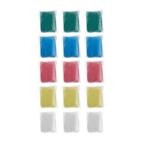 Relaxdays Regenponcho Einweg, 15er Set, Einmal Regencape Mit Kapuze, 5 Farben, Notfallponcho Für Damen & Herren, Bunt, Blau, Rot, Gelb, 95 X 120 Cm EU