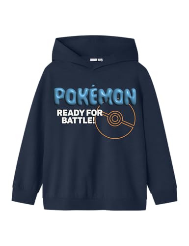 NAME IT Nkmstrek Pokemon Nreg Swe WH BRU Box Sky, Insignia Blue, 116 para Niños